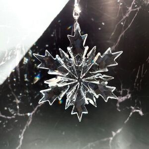 Crystal Snowflake Sun Catcher Christmas Tree Decor Czech Bohemia Crystal Gift